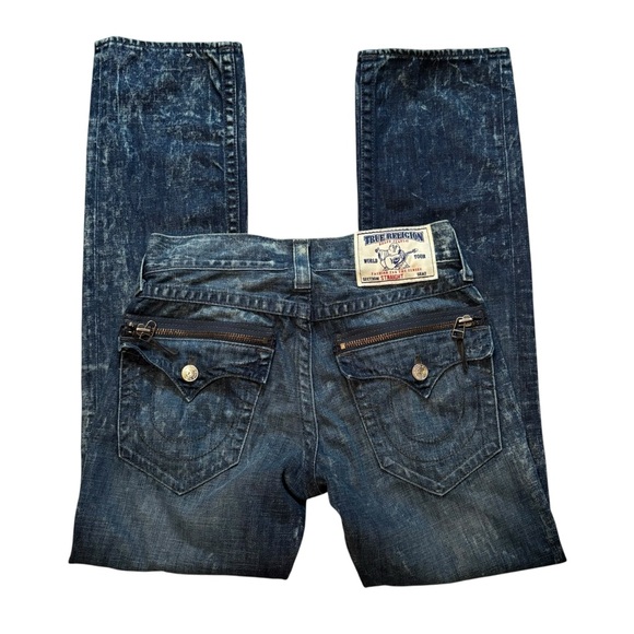 True Religion Straight w/Flaps Zipper Pocket
Ripped Jeans, Sz 30 Waist - Picture 6 of 16